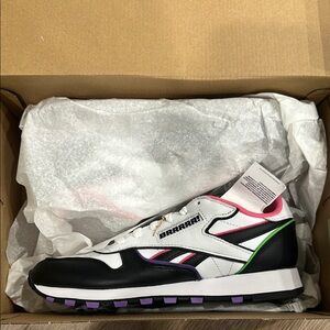 Reebok Retro Sneakers - Black, White, Pink Accents